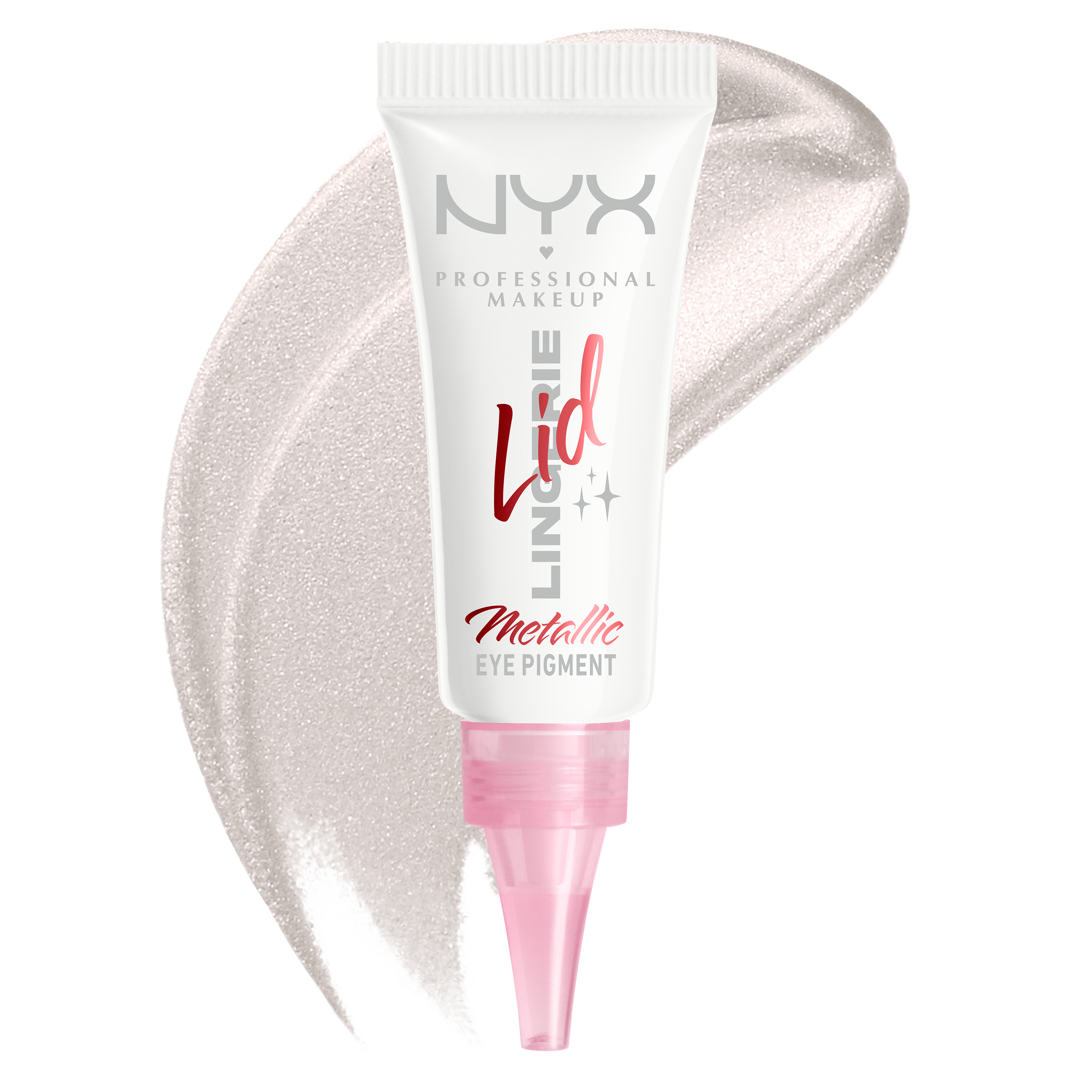 NYX Professional Makeup Lid Lingerie Cream Eye Pigment - Long-Wear Cream Eyeshadow No Primer Satin Silver $12